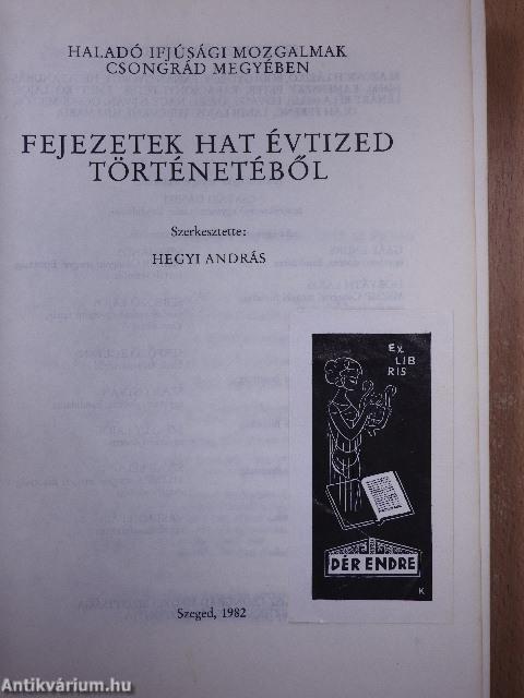 Haladó ifjúsági mozgalmak Csongrád megyében