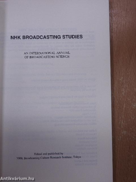 NHK Broadcasting Studies 3.