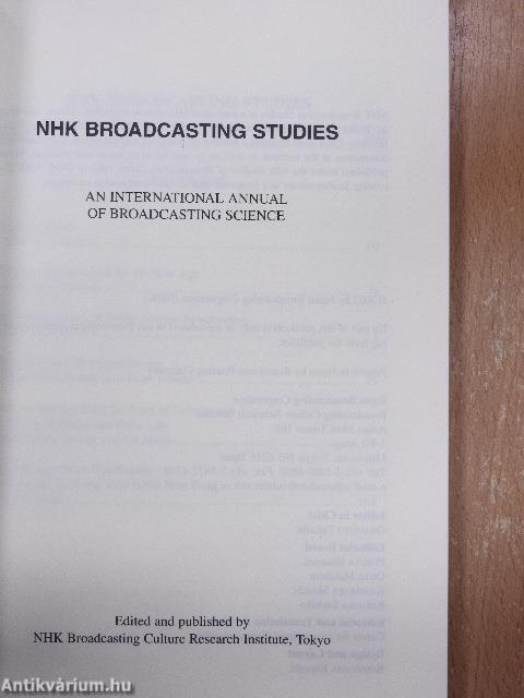 NHK Broadcasting Studies 1.