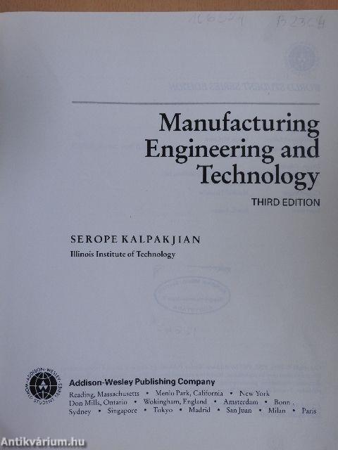 Manufacturing Engineering and Technology