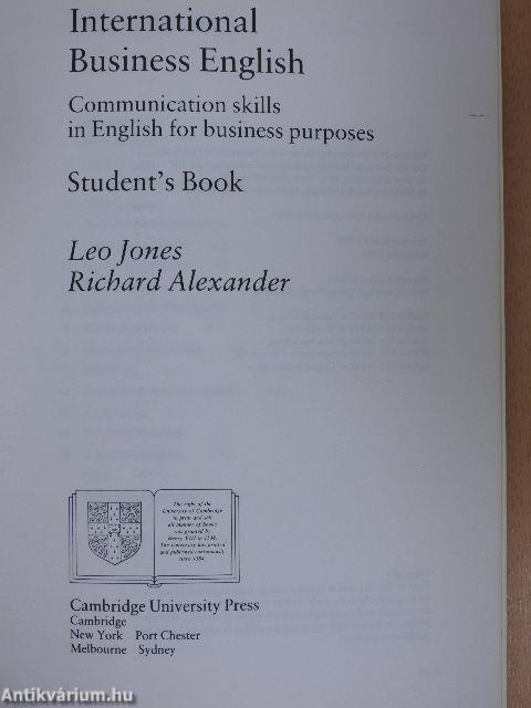 International Business English - Student's Book