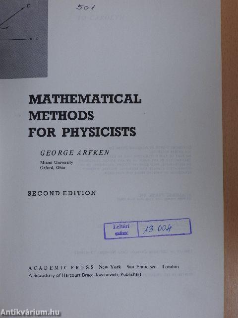 Mathematical Methods for Physicists