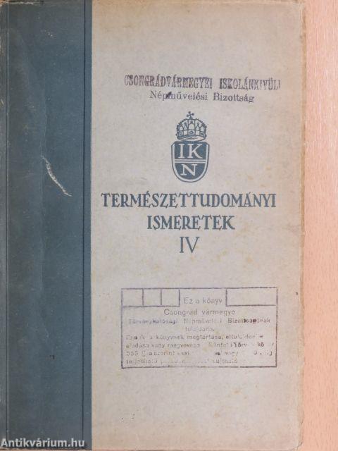 Természettudományi ismeretek IV. (töredék)