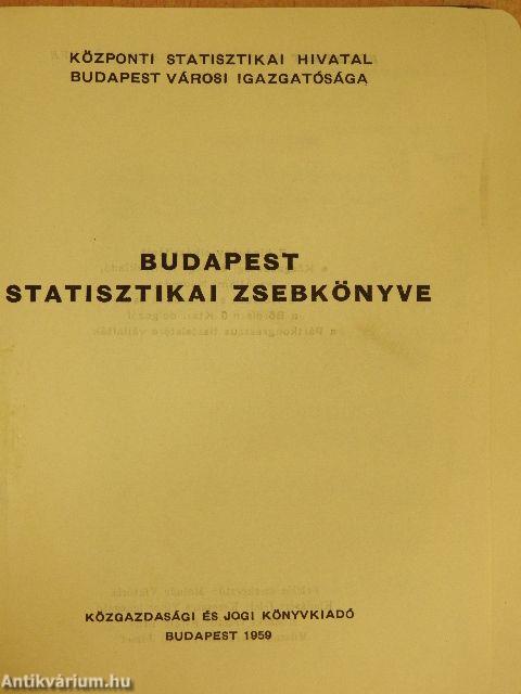 Budapest statisztikai zsebkönyve 1959