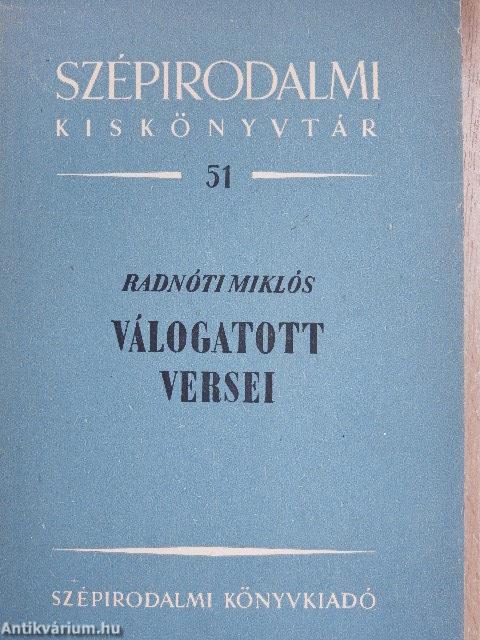 Radnóti Miklós válogatott versei