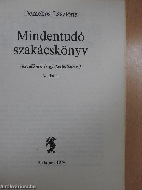 Mindentudó szakácskönyv