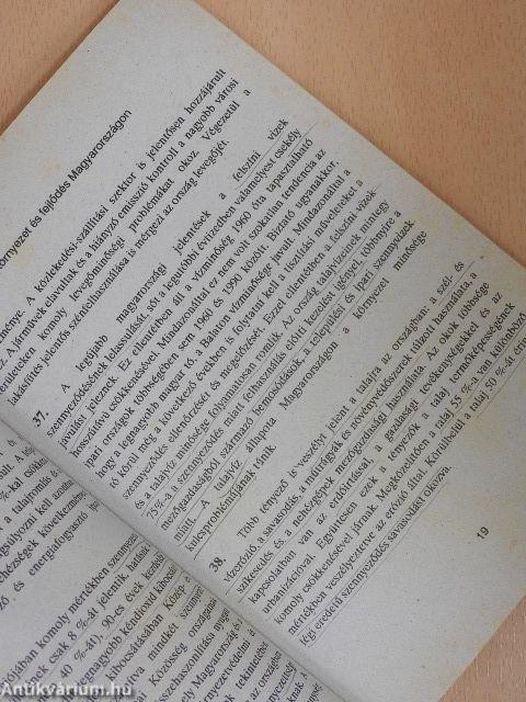 Környezet és fejlődés Magyarországon