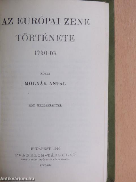 Az európai zene története 1750-ig