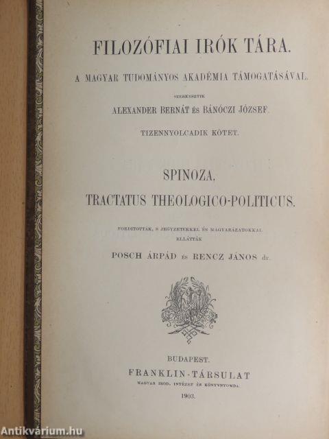 Spinoza, tractatus theologico-politicus