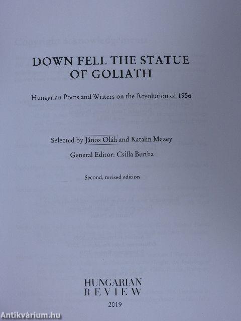 Down fell the statue of Goliath