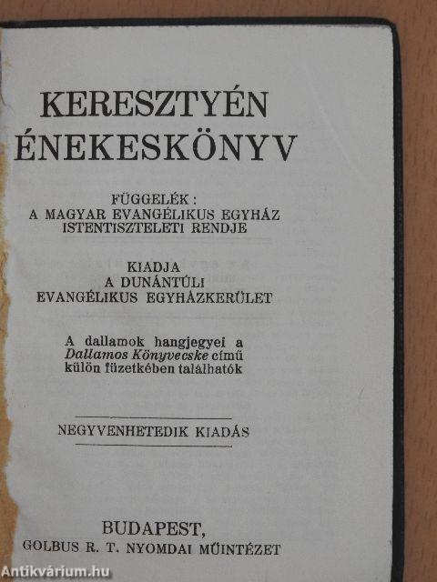 Keresztyén énekeskönyv