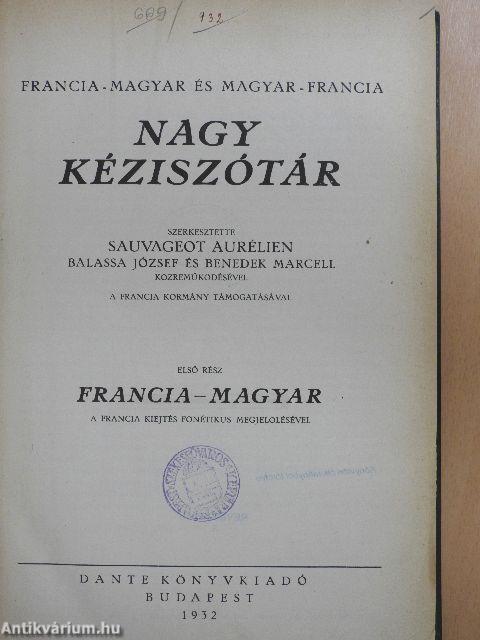 Francia-magyar és magyar-francia nagy kéziszótár I-II.