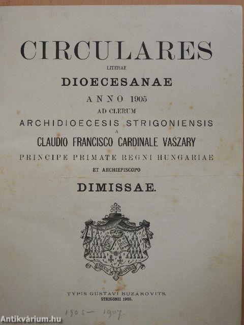Circulares literae dioecesanae anno 1905-1907