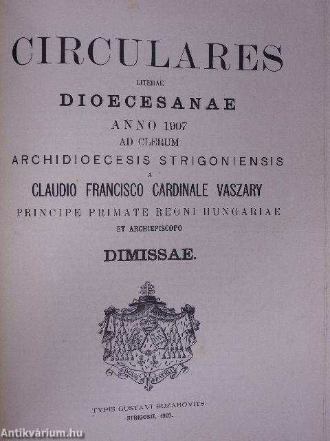 Circulares literae dioecesanae anno 1905-1907