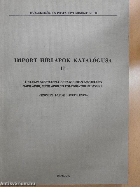 Import hírlapok katalógusa II.