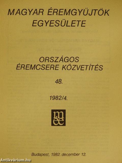 Országos éremcsere közvetítés 1982/4.