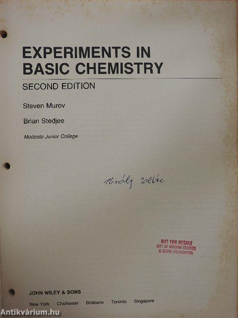 Experiments in Basic Chemistry