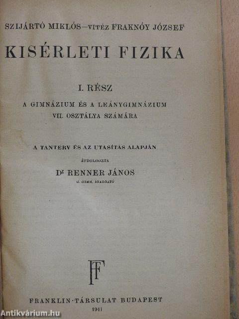 Kisérleti fizika I.