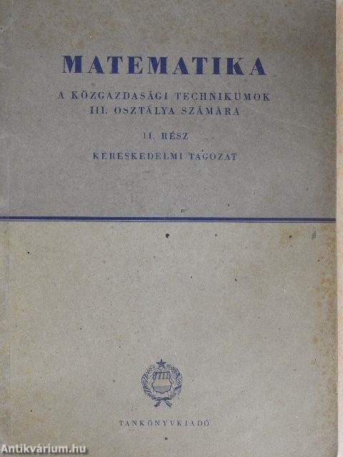 Matematika III/II.