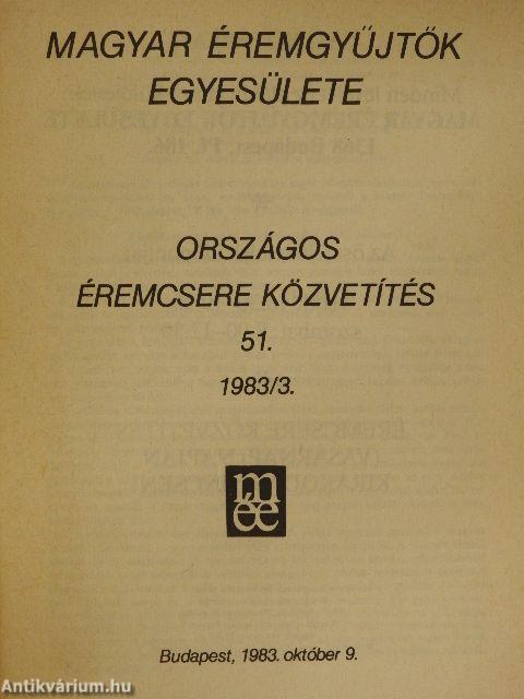 Országos éremcsere közvetítés 1983/3.