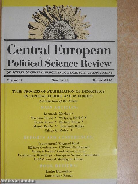 Central European Political Science Review Winter 2002.