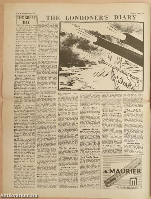 Evening Standard 1944. június 6. (replika)