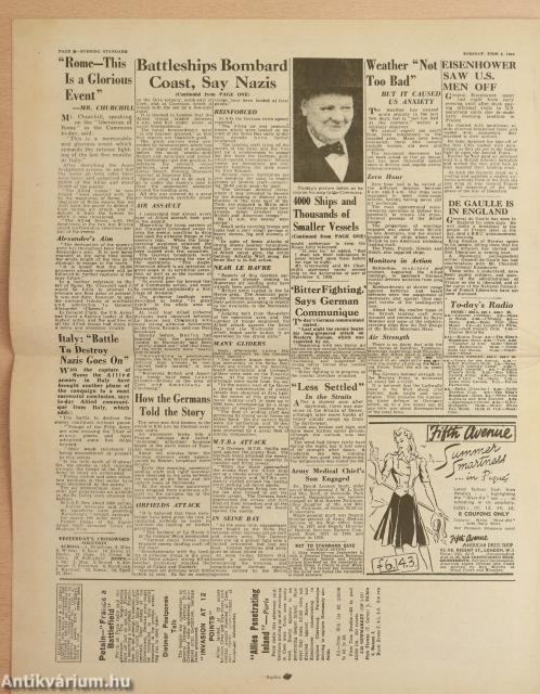 Evening Standard 1944. június 6. (replika)