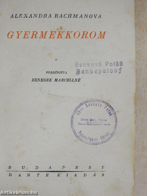 Gyermekkorom