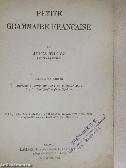 Petite grammaire francaise