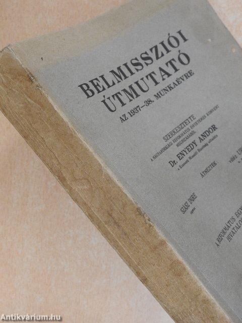 Belmissziói útmutató az 1937-38. munkaévre