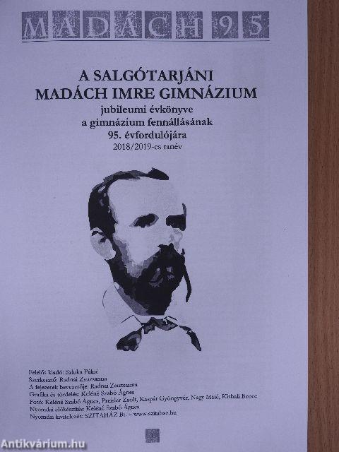 A salgótarjáni Madách Imre Gimnázium jubileumi évkönyve 2018/2019.