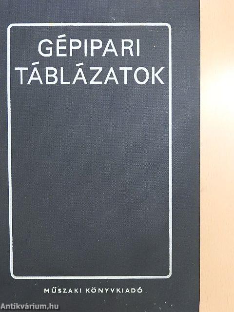 Gépipari táblázatok