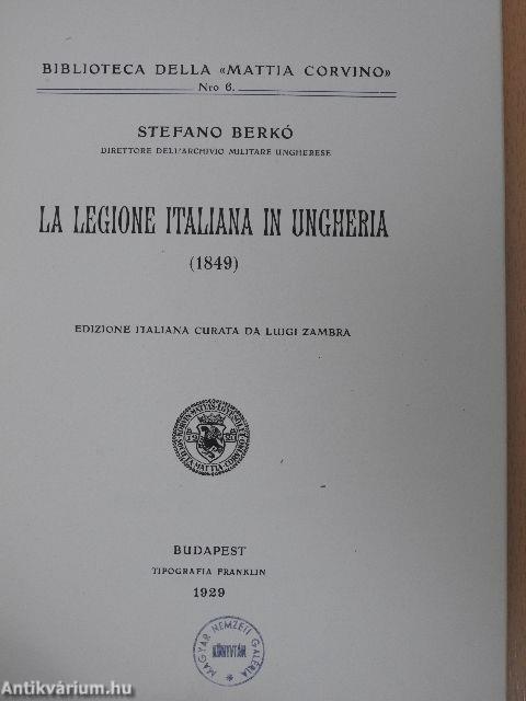 La Legione Italiana in Ungheria (1849)