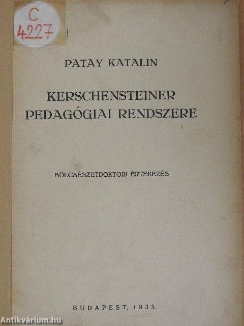 Kerschensteiner pedagógiai rendszere