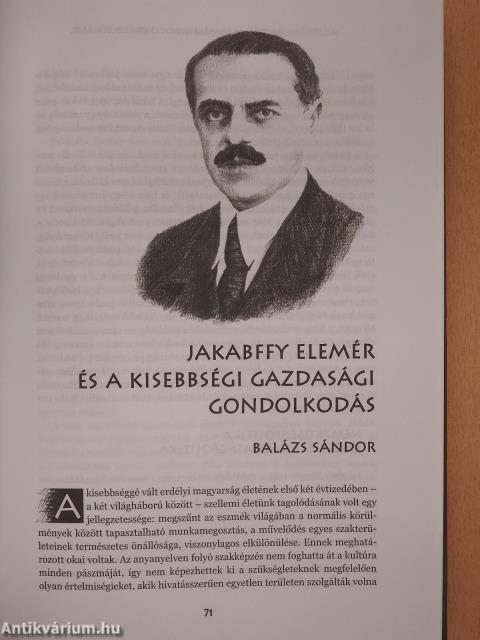 Az erdélyi magyar gazdasági gondolkodás múltjából II. (dedikált példány)