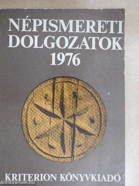 Népismereti dolgozatok 1976