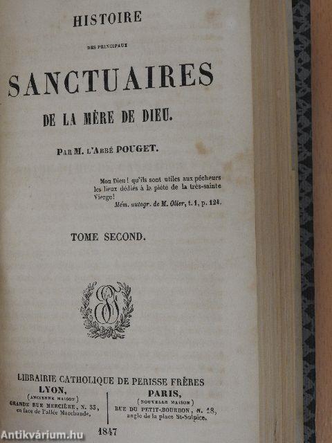 Histoire des Principaux Sanctuaires de la Mére de Dieu I-II.