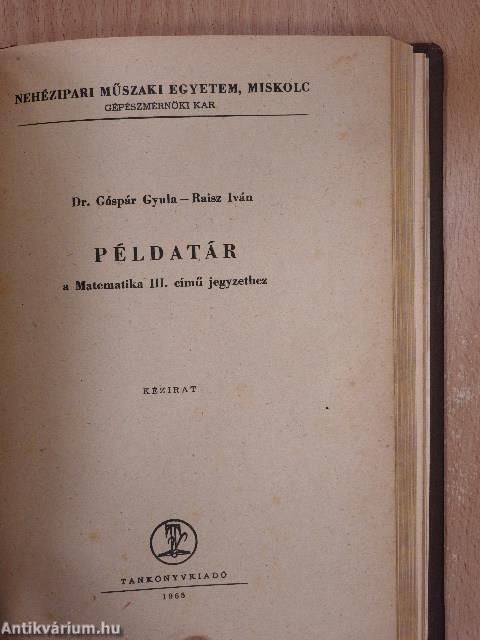 Matematika III./Példatár a Matematika III. című jegyzethez