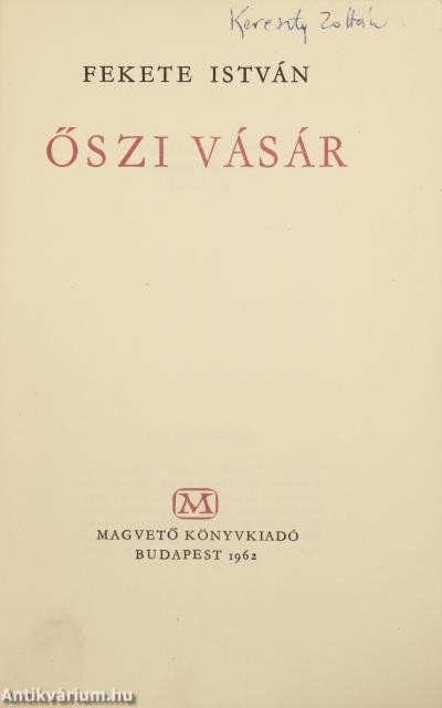 Őszi vásár (dedikált példány)