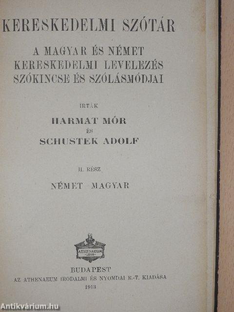 Kereskedelmi szótár II.