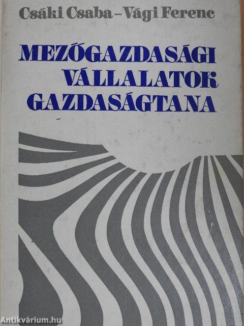 Mezőgazdasági vállalatok gazdaságtana