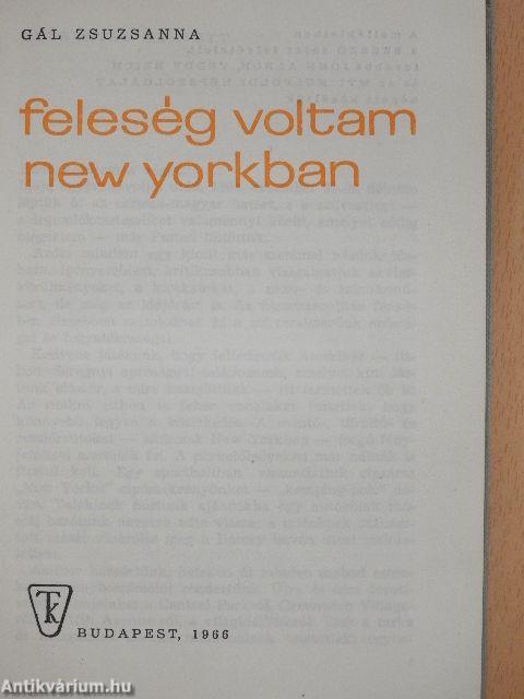 Feleség voltam New Yorkban