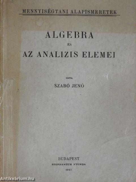 Algebra és az analizis elemei