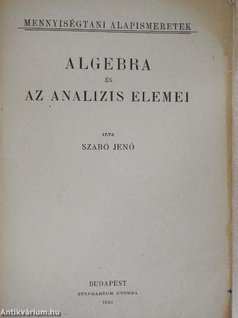 Algebra és az analizis elemei