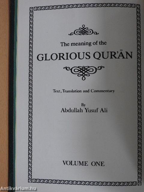 The meaning of The Glorious Qur'an 1-2.