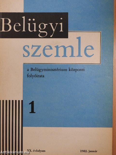 Belügyi Szemle 1982. január-december