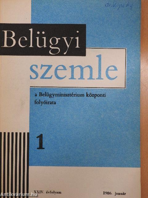 Belügyi Szemle 1986. január-december
