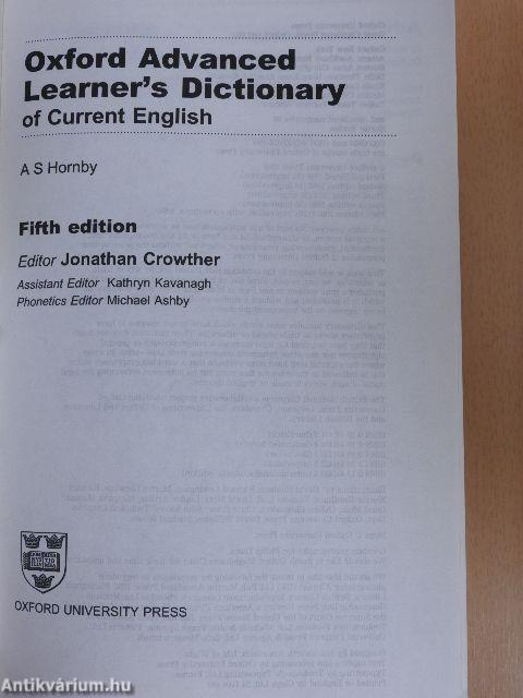 Oxford Advanced Learner's Dictionary of Current English