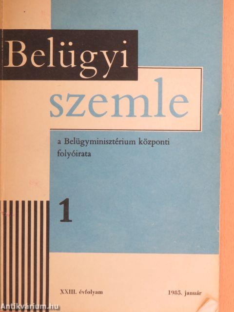 Belügyi Szemle 1985. január