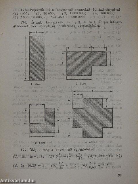 Algebrai feladatok gyűjteménye I.